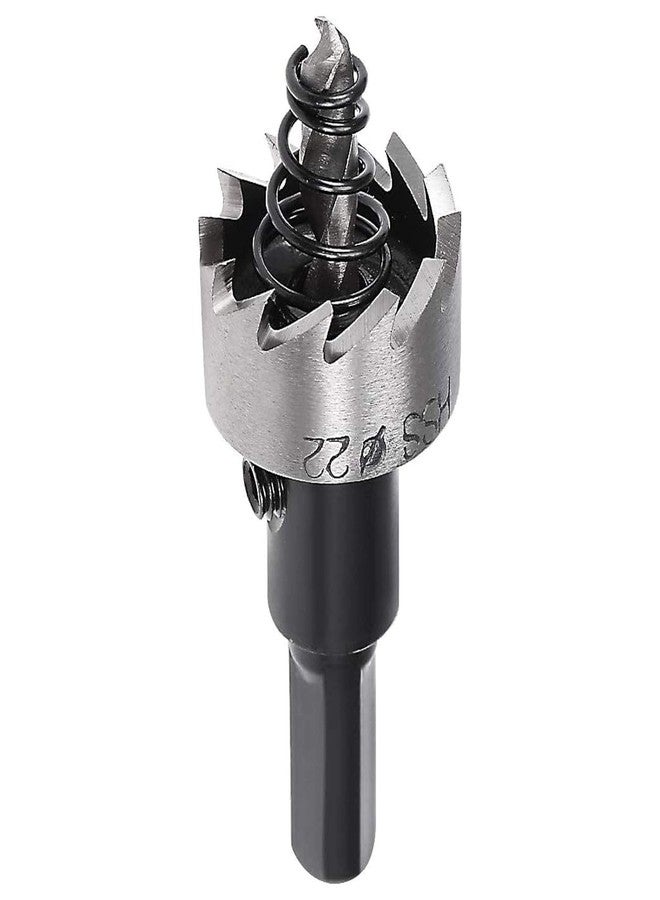 UPTODATETOOLS طقم مثقاب ومنشار ثقب من الفولاذ عالي السرعة مقاس 22 مم من UPTODATETOOLS، مجموعة قطع من الفولاذ عالي السرعة للمعادن والخشب - Image 1